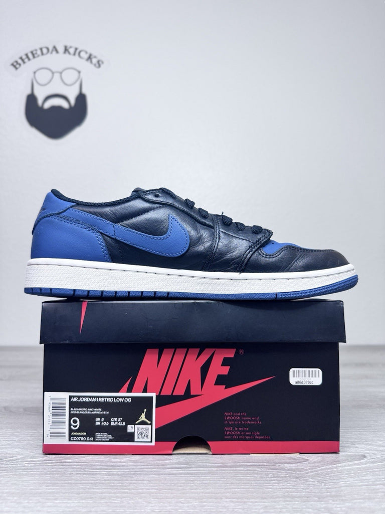 Size 9 - Nike Air Jordan 1 Low Mystic Navy CZ0790-041 Authentic Preowned