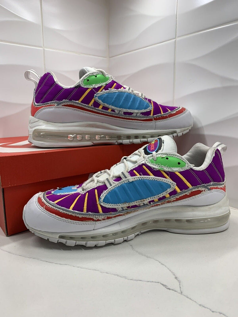 NIKE W AIR MAX 98 LX 'Cut Away' SZ12 WMNS 2020 CJ0634-101 White Multicolor