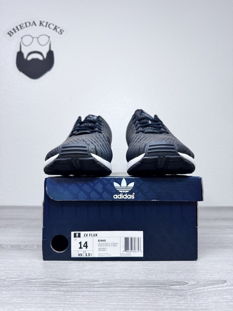Size 14 - Adidas ZX Flux Black Xeno Reflective B24441 Preowned Authentic Oh