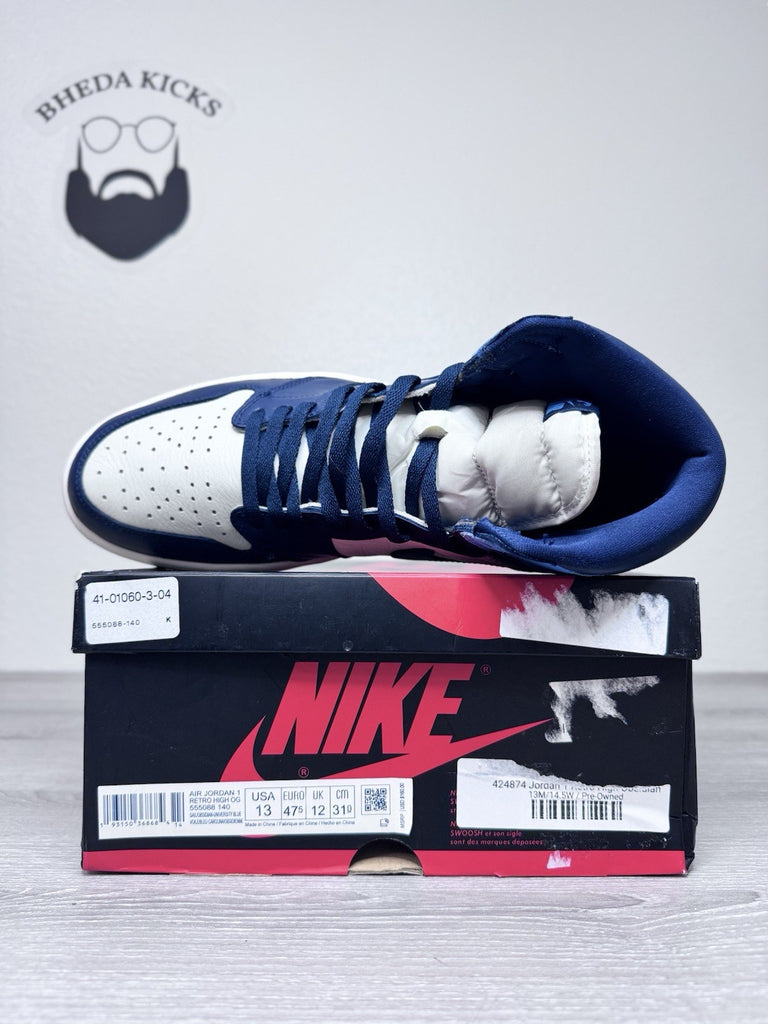 Size 13 - Nike Air Jordan 1 Retro OG High Obsidian UNC 2019 Authentic Preowned