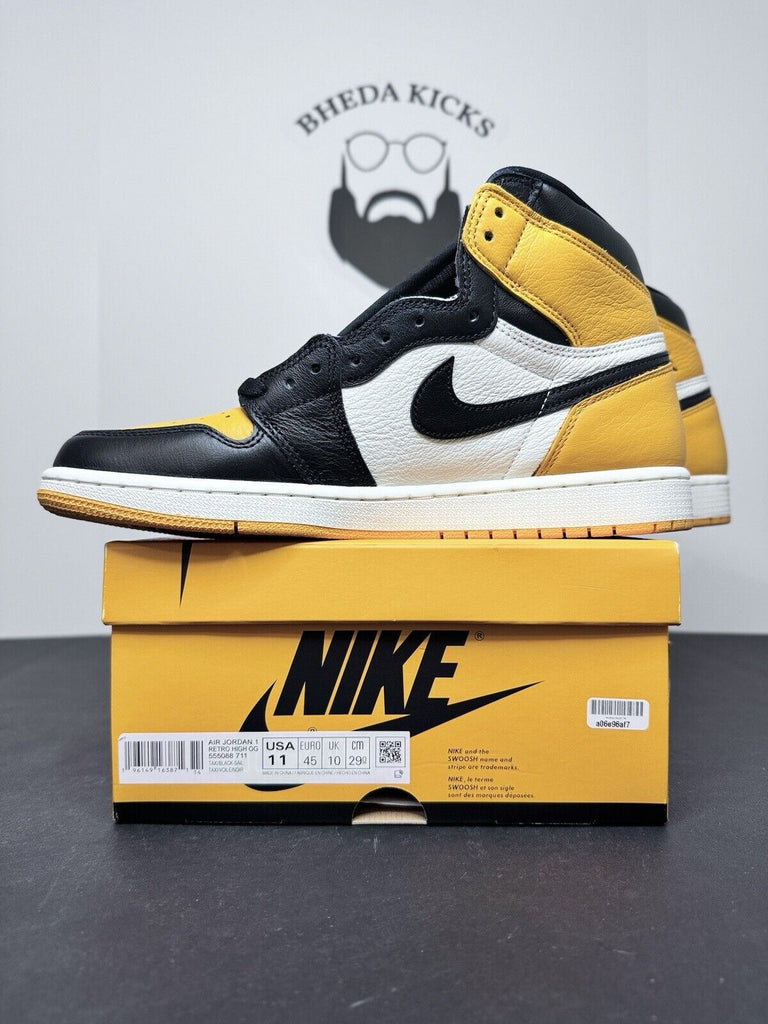 NEW DS Nike Air Jordan 1 Retro High OG Taxi Yellow Toe 555088-711 Men’s Size 11