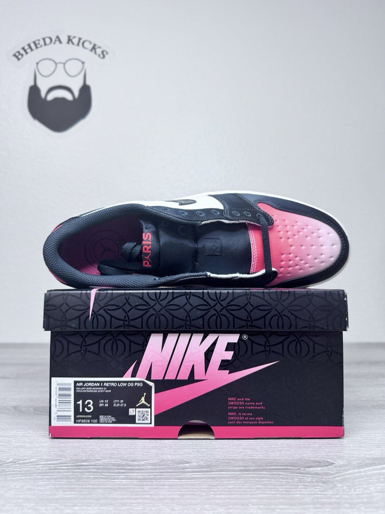 Size 13 - Paris Saint Germain Nike Air Jordan 1 Low OG Pink Oxford HF8828-100 DS