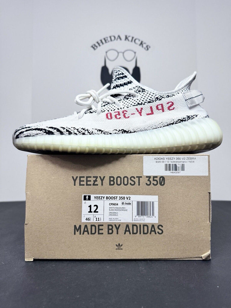 Adidas Yeezy Boost 350 V2 Zebra CP9654 Preowned Authentic Men’s Size 12