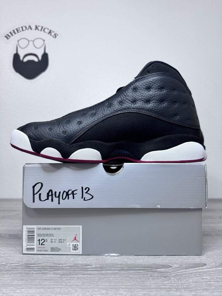 Size 12.5 - Jordan 13 Retro Mid Playoff Black Suede Leather (414571-062) Clean