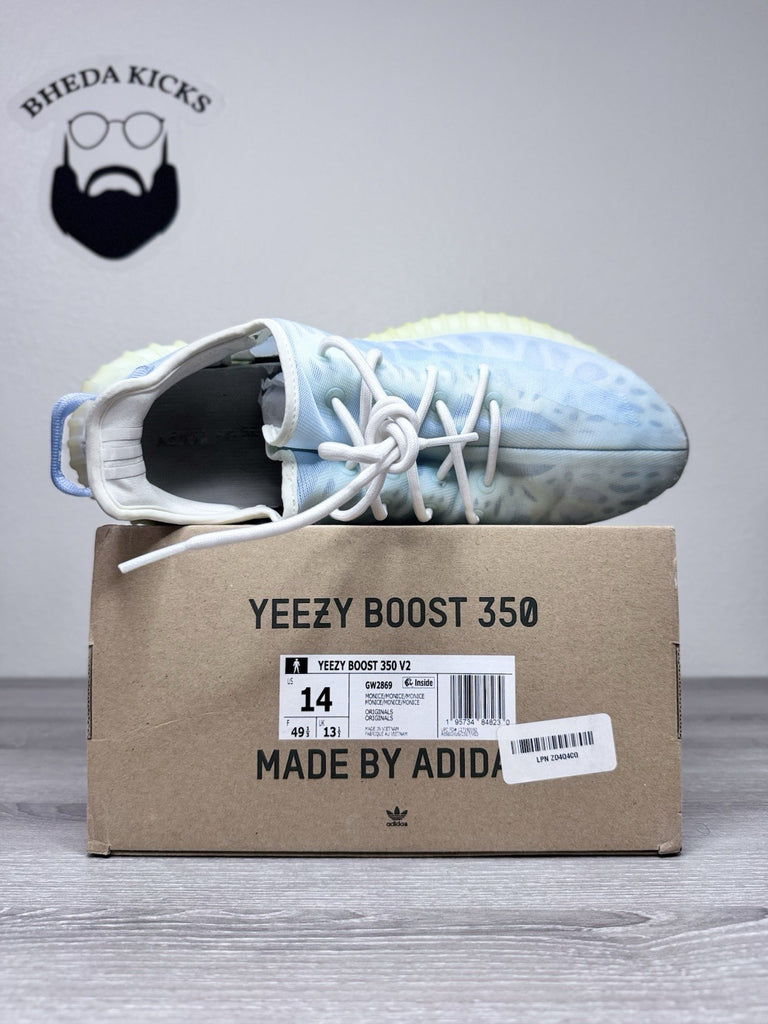 Size 14 - Adidas Men's Yeezy Boost 350 V2 Mono Ice GW2869 Preowned Authentic