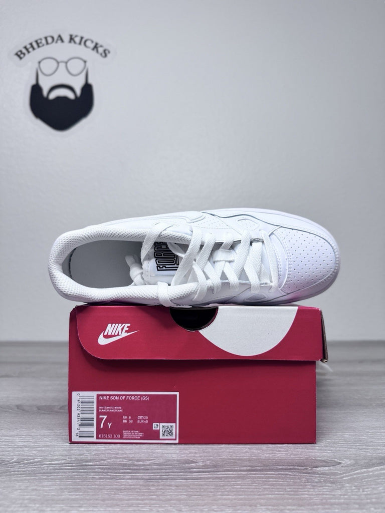 Size 7y - Nike Son of Force GS (White) 615153-109 Youth Brand New