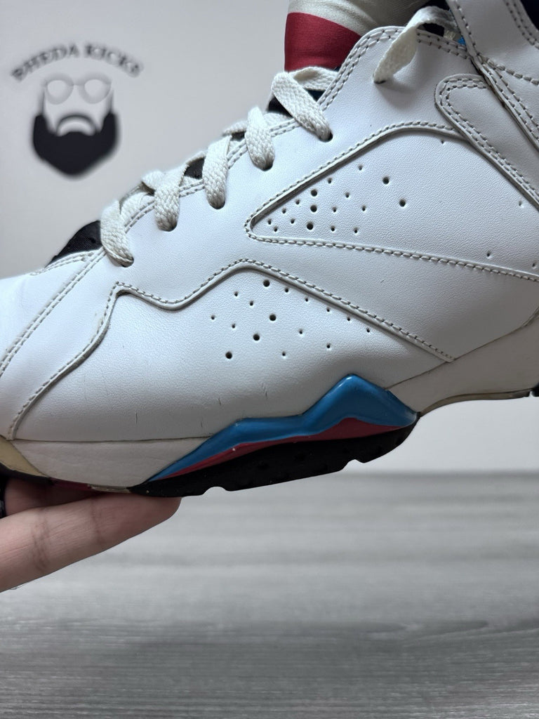 Size 11.5 - Nike Air Jordan 7 VII Retro Orion White Leather Sneaker 304775-105