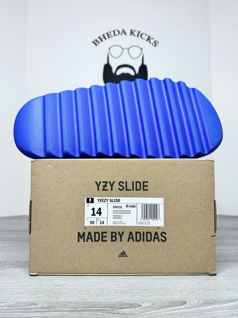 Size 14 - Adidas Yeezy Slide ID4133 "Azure Blue" NEW DS Authentic Men’s