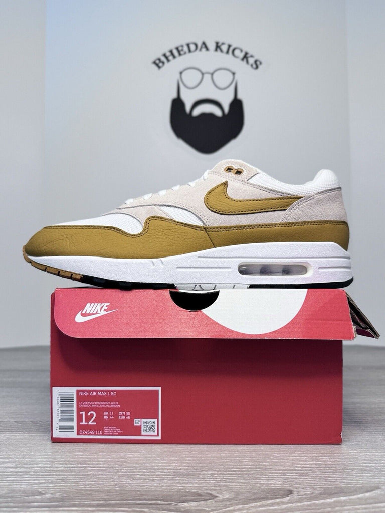 Size 12 - Nike Air Max 1 SC DZ4549-110 Bronze Men’s Worn Once Authentic