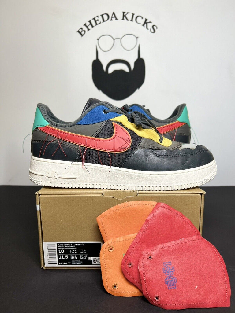 NIKE AIR FORCE 1 LOW BHM BLACK-GREY-RED "BLACK HISTORY" SZ 10 [CT5534-001] Og