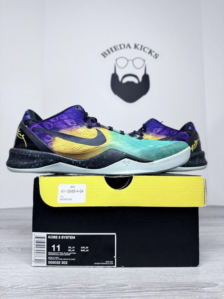 Size 11 - Nike Kobe 8 System 2012 "Easter" Black Multicolor 555035-302 NEW DS