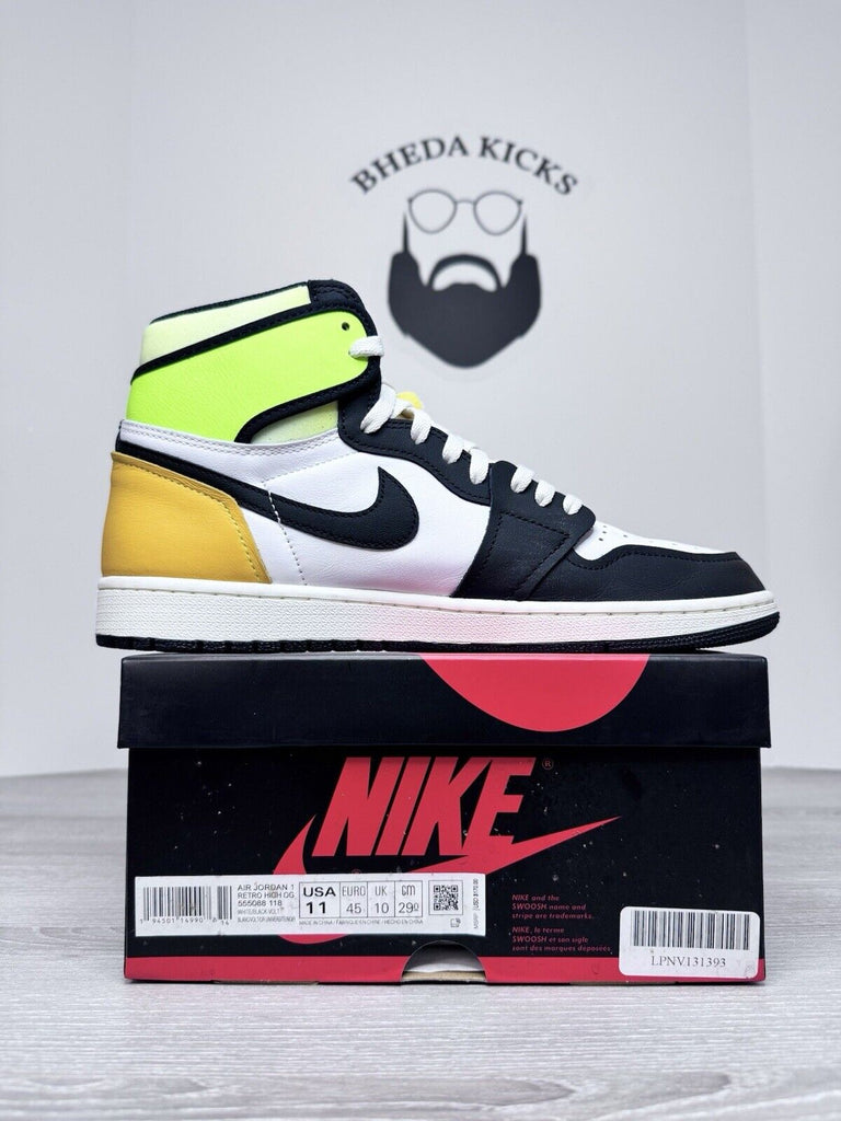 Size 11 - Nike Air Jordan Retro 1 High OG Volt Gold 2021  Authentic Basketball