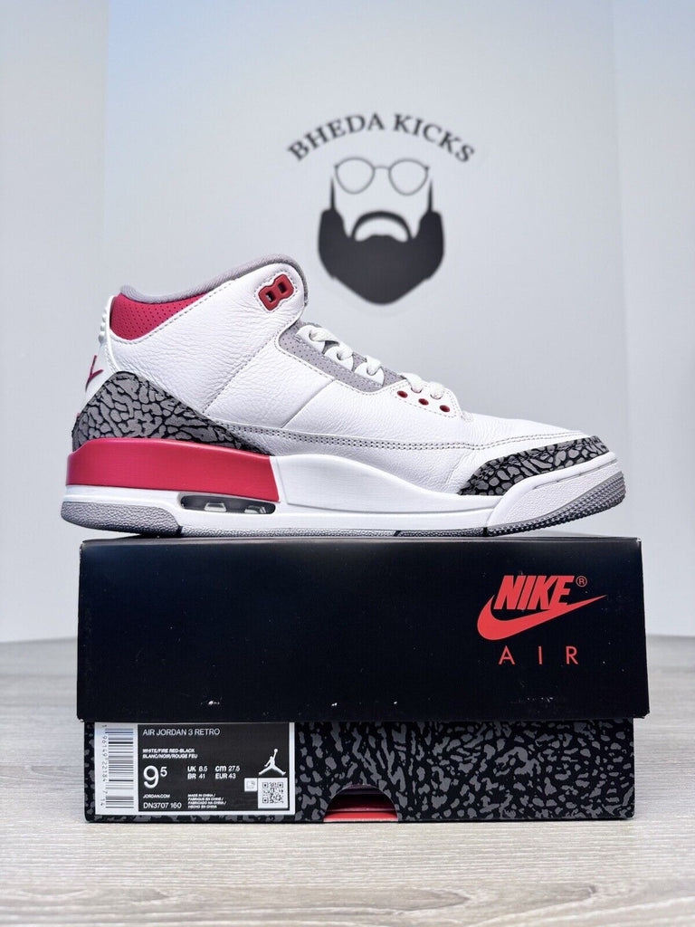 Size 9.5 - Jordan 3 Retro Mid Fire Red DN3707-160 Preowned Authentic Clean