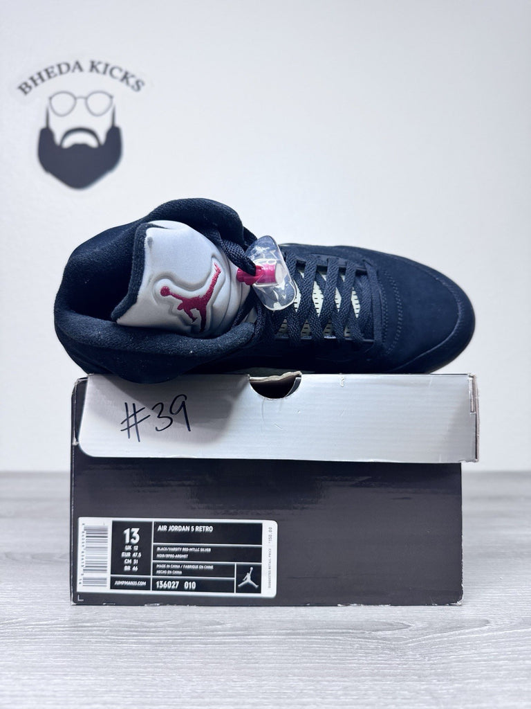 Size 13 - Air Jordan 5 Retro 2011 Black Metallic White Suede (136027-010) CLEAN