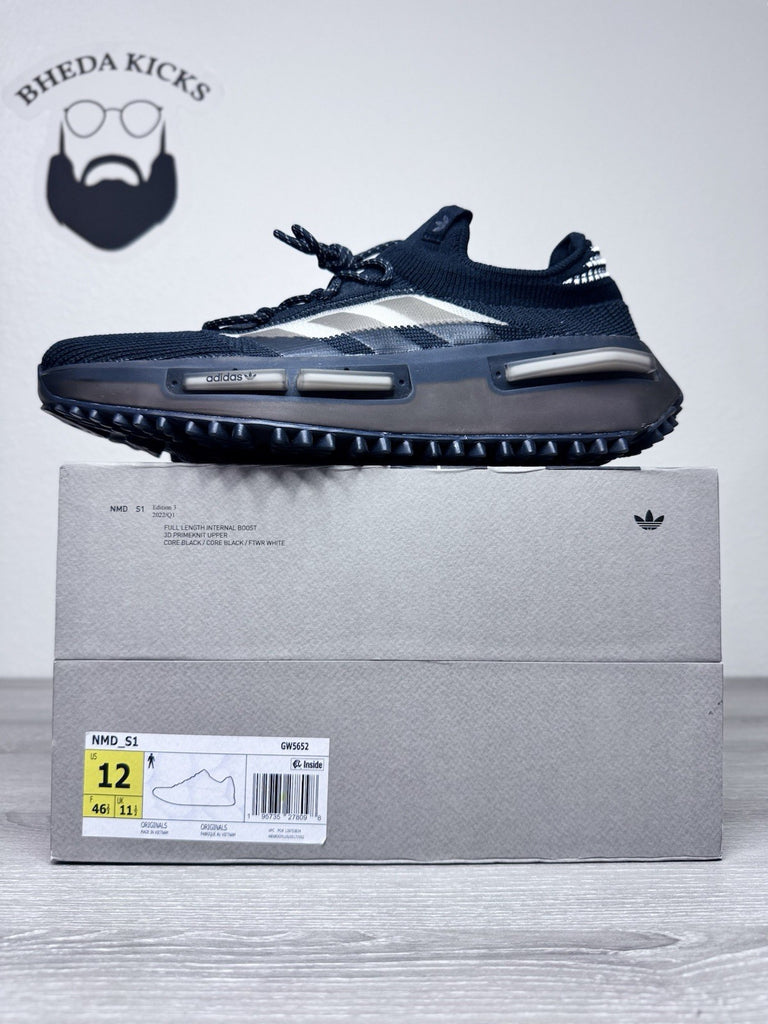 Size 12 - Adidas NMD_S1 Primeknit Core Black Men’s Special Box GW5652 Preowned