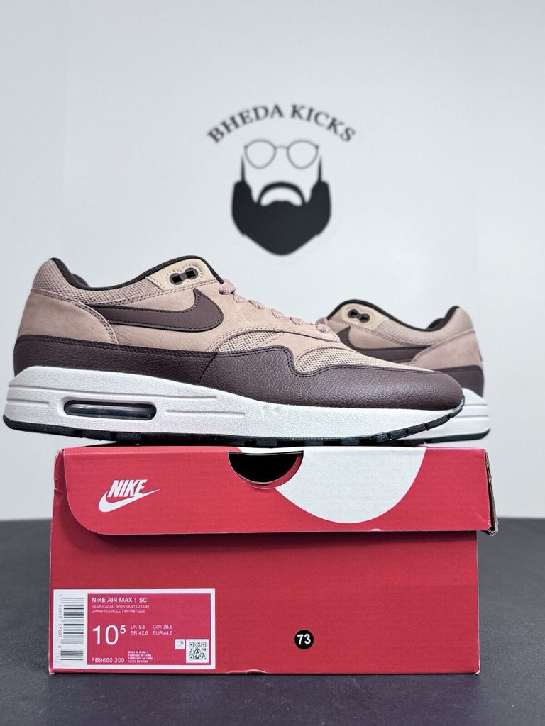 NEW DS Nike Air Max 1 SC Cacao Wow Hemp Brown FB9660-200 Men’s Size 11