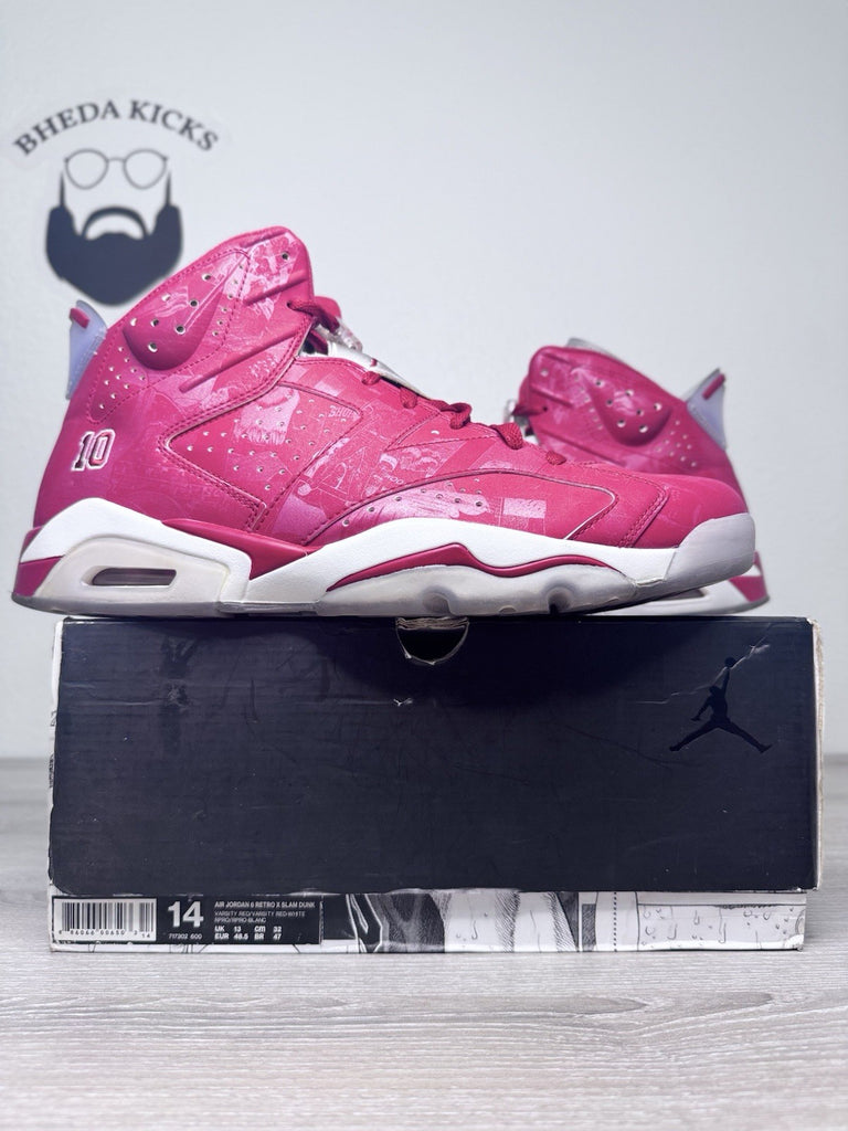 Size 14 - Nike Air Jordan 6 Slam Dunk 717302-600 OG VI Retro Red Preowned