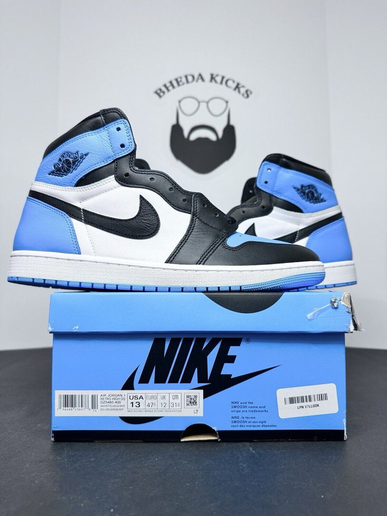 NEW DS Jordan 1 Retro OG High UNC Toe DZ5485-400 Black Blue Men’s Size 13