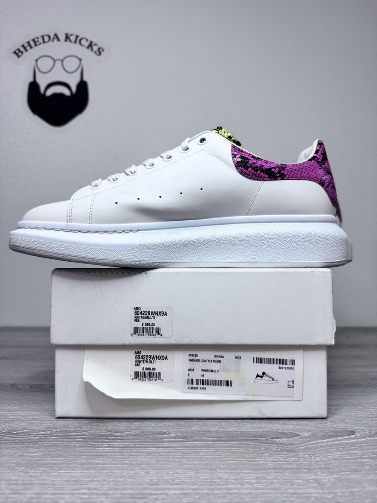 Size 46 EU (13 US) - Alexander McQueen Oversized Multicolour Snakeskin Sneakers