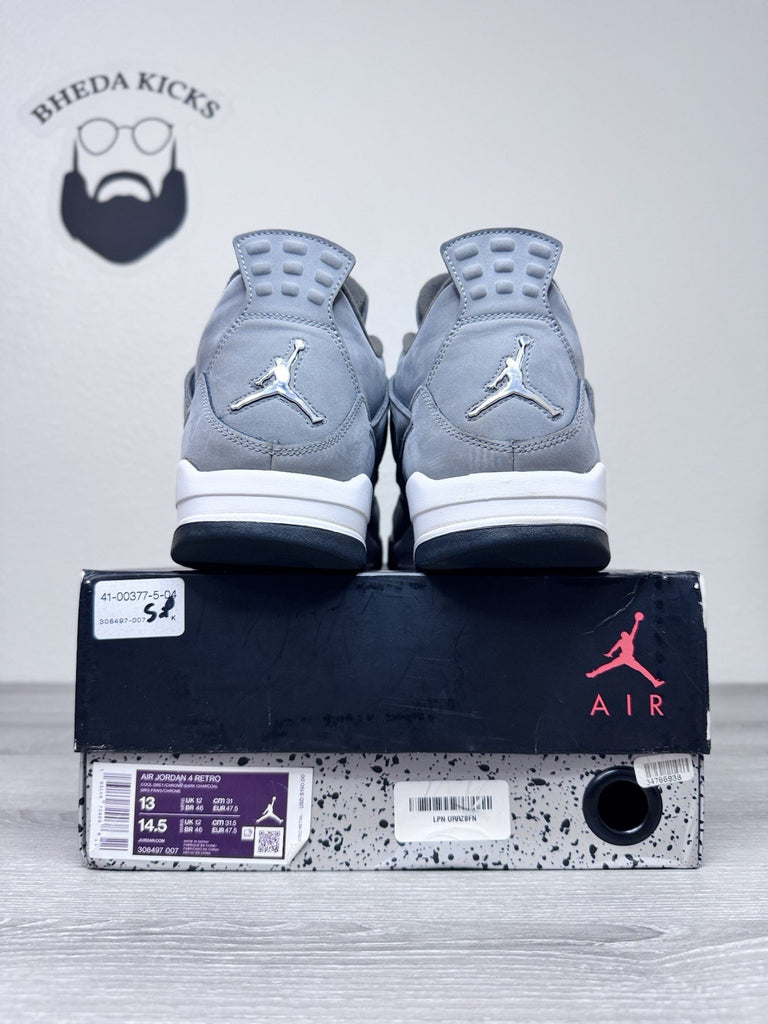 Size 13 - Nike Air Jordan 4 Retro “Cool Grey” 2019 308497-007 Men’s Preowned