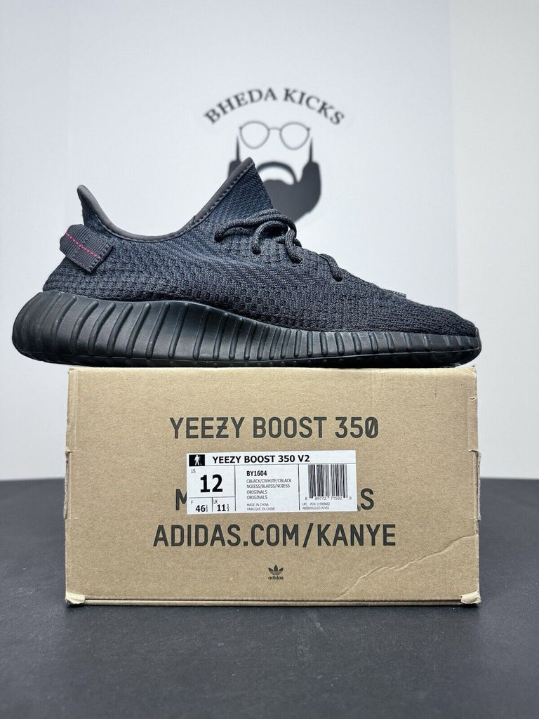 Adidas Yeezy Boost 350 V2 Black Static Non-Reflective 2019 FU9006 Men’s Size 12