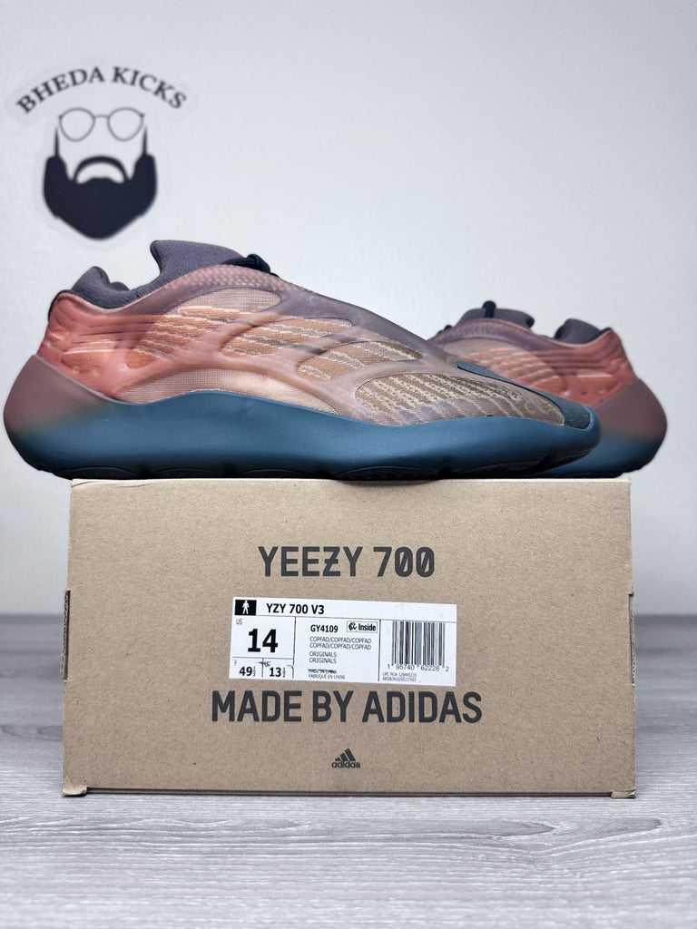 Size 14 - Adidas Yeezy 700 V3 Copper Fade Mens Orange GY4109 Kayne West