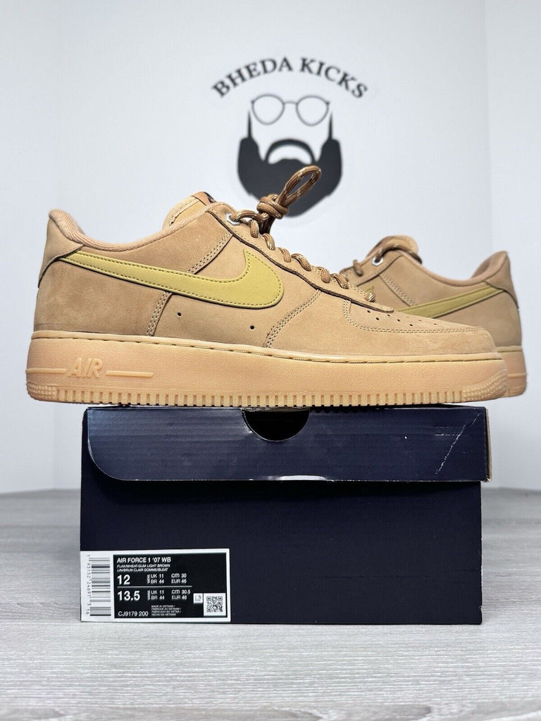 Size 12 - Nike Air Force 1 Low Flax Wheat CJ9179-200 Men's NEW DS