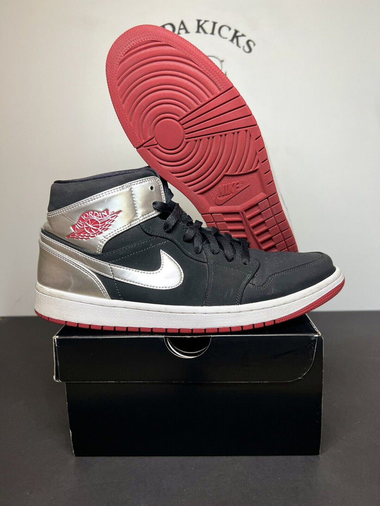 Nike Air Jordan 1 Mid Johnny Kilroy Black Silver 554724-057 Men’s Size 11.5