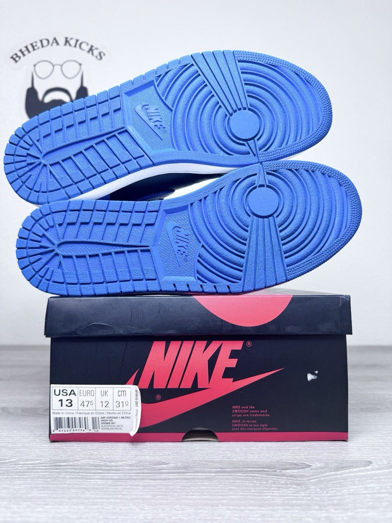 Size 13 - Nike Air Jordan 1 High OG Royal Blue Retro Men’s 555088-007 Preowned