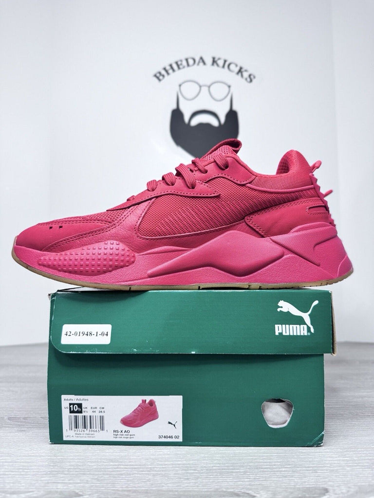 Size 10.5 - Puma RS-X AO High Risk Low Shoes Triple Red/Gum Bottom 374046-02