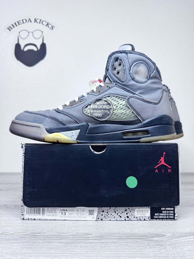 Size 13 - Nike Air Jordan 5 Retro SP x Off-White Mid Muslin CT8480-001 Preowned