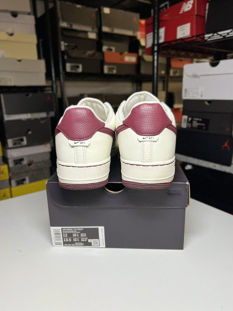 Nike Air Force 1 Craft Dark Beetroot Sail DB4455-100 Sz 12 White Red AF1 OG Rare