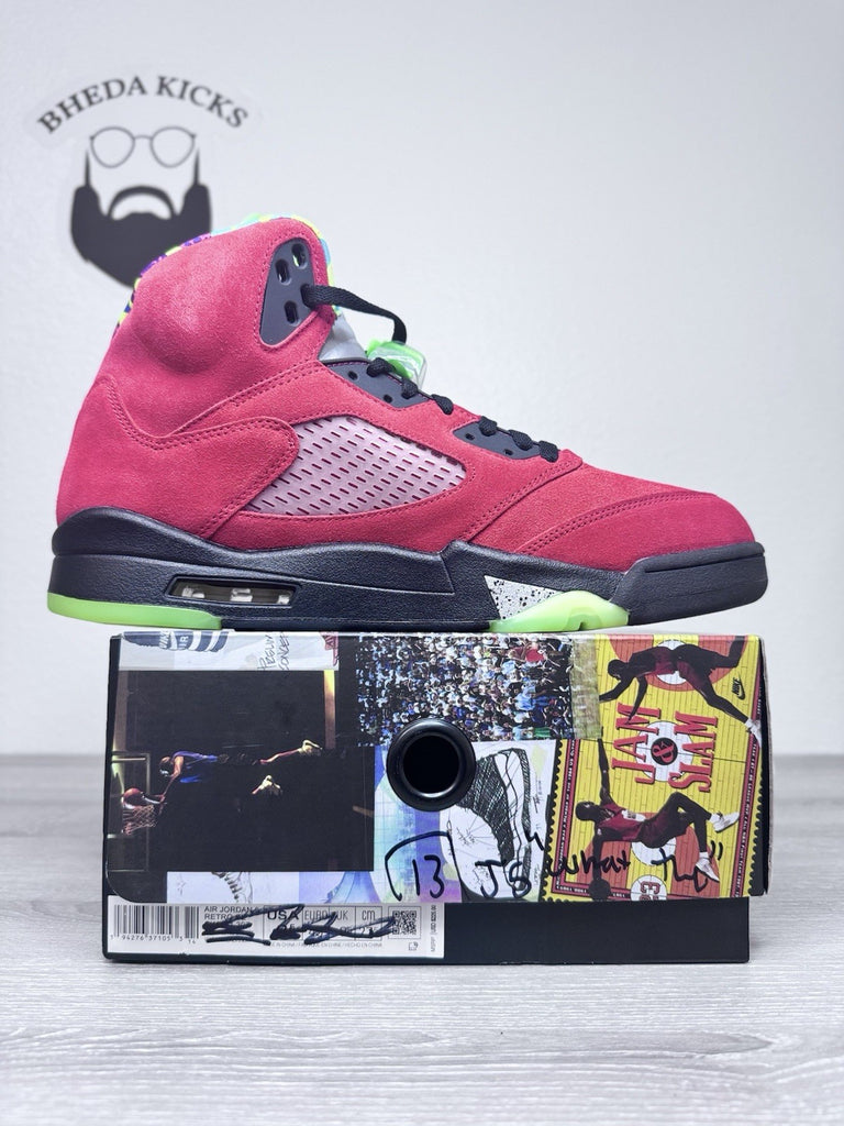 Size 13 - Air Jordan 5 Retro What The CZ5725-700 Red Yellow Black Brand New