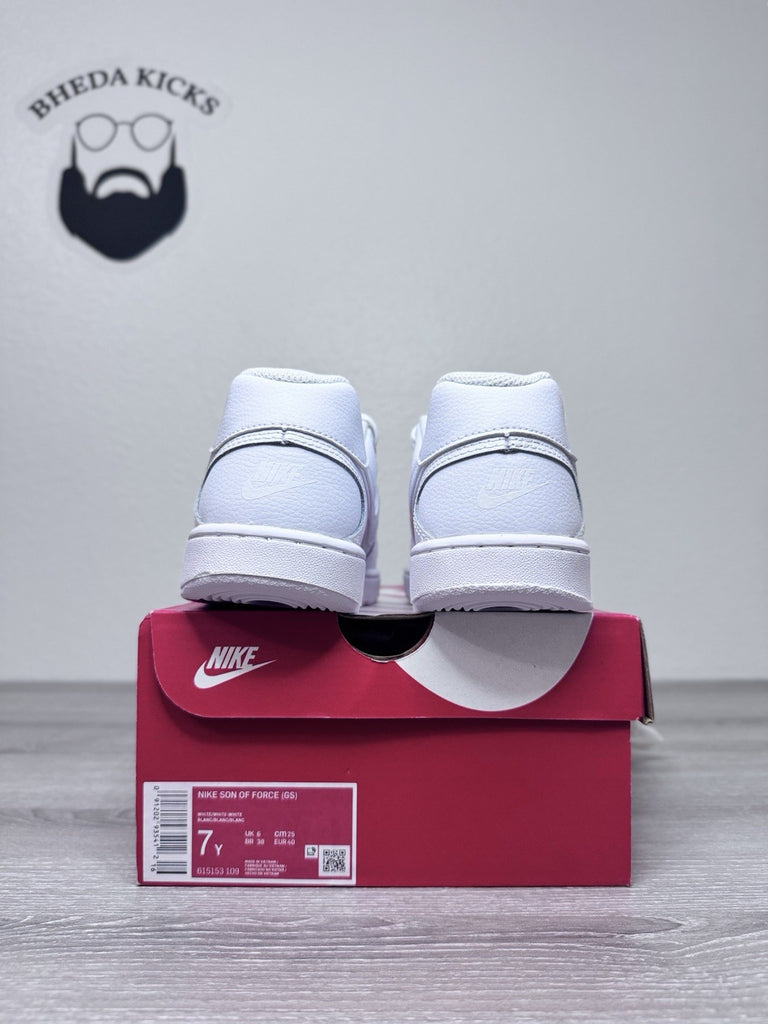 Size 7y - Nike Son of Force GS (White) 615153-109 Youth Brand New