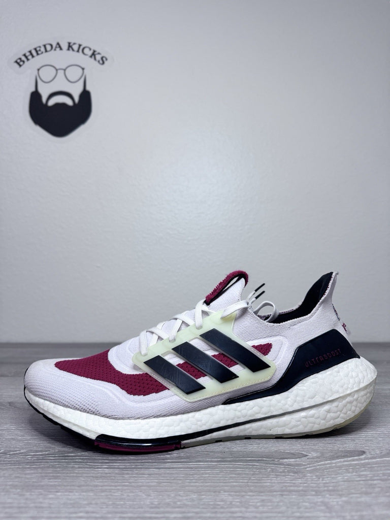 Size 13 - Adidas UltraBoost 21 NCAA Pack Louisville Rare GY0427 White Red Dirty