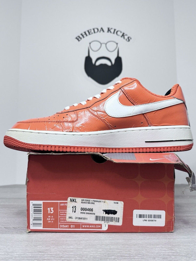 Size 13 - Nike Air Force 1 AF1 Halloween Split Orange 313641-011 Preowned Rare