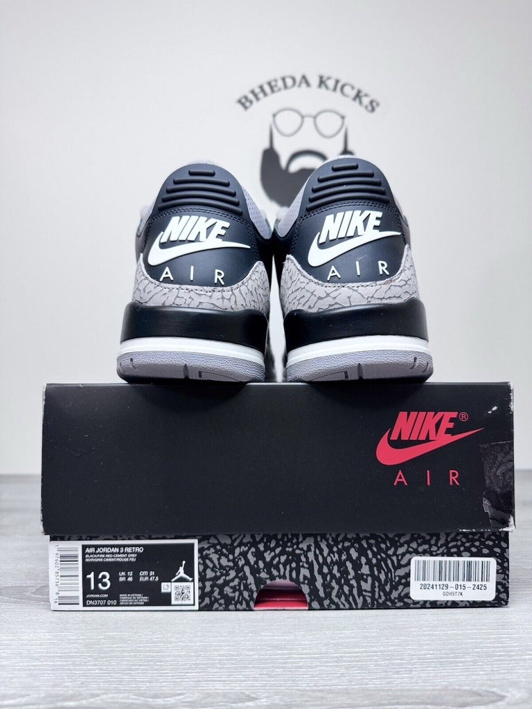 Size 13 - Air Jordan 3 Retro OG 2024 Black Cement DN3707-010 WORN ONCE