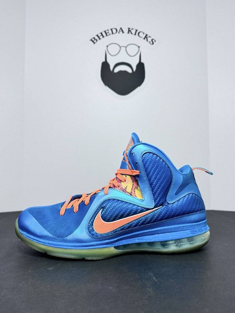 Nike Lebron 9 IX China Year Of The Dragon Blue Orange 469764-800 Men’s Size 14