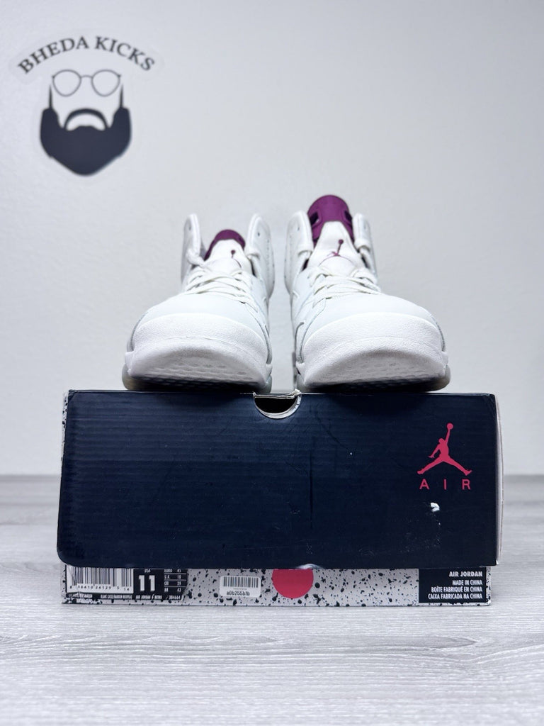 Size 11 - Nike Air Jordan 6 Retro 2015 Maroon White Red 384664-116 Preowned