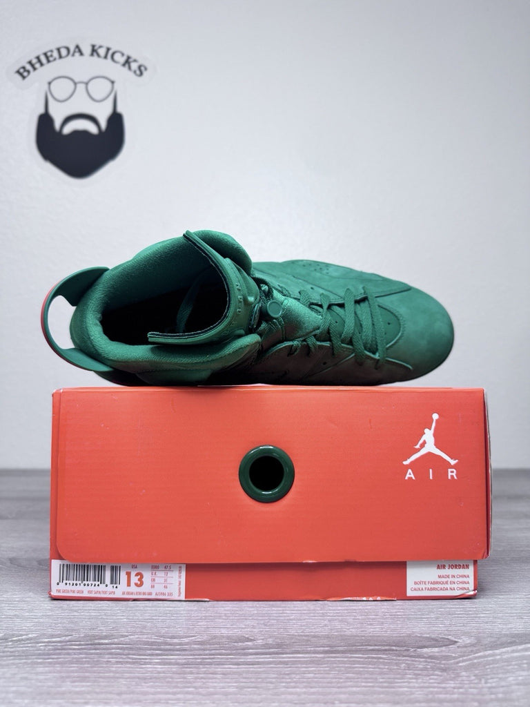 Size 13 - Nike Air Jordan 6 Retro Gatorade Green AJ5986-335 Men's Preowned