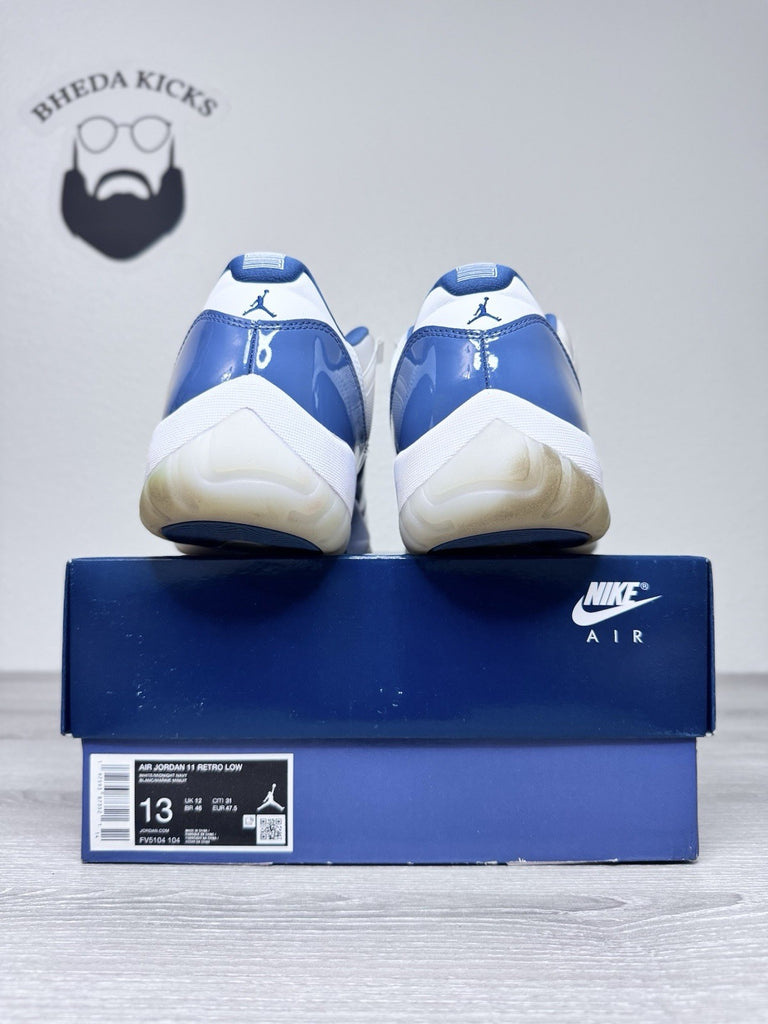 Size 13 - Nike Air Jordan 11 Retro Low White Diffused Navy Blue Men's FV5104-104