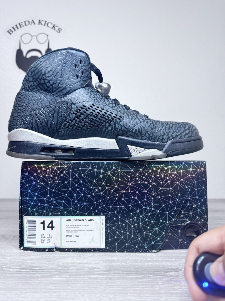 Size 14 - Air Jordan 5 Retro 3Lab5 Elephant Print 599581-003 Preowned Authentic