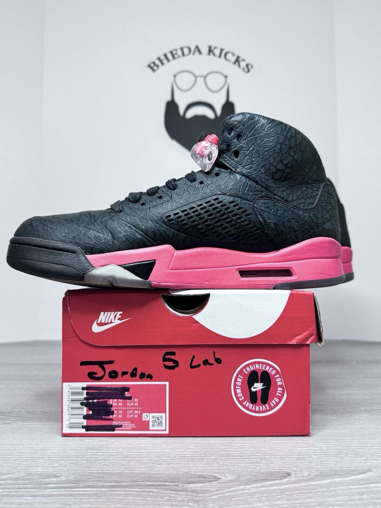 Size 10 - Nike Air Jordan 5 Retro 3Lab5 2013 Black Infared Rare 599581-010