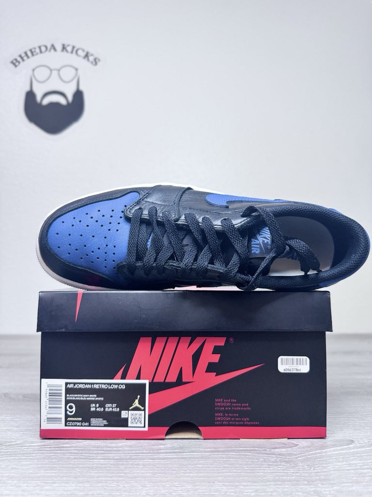 Size 9 - Nike Air Jordan 1 Low Mystic Navy CZ0790-041 Authentic Preowned