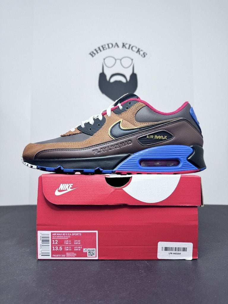 Nike Air Max 90 x EA Sports Play Like Mad Brown Black FN1870-200 Size 12