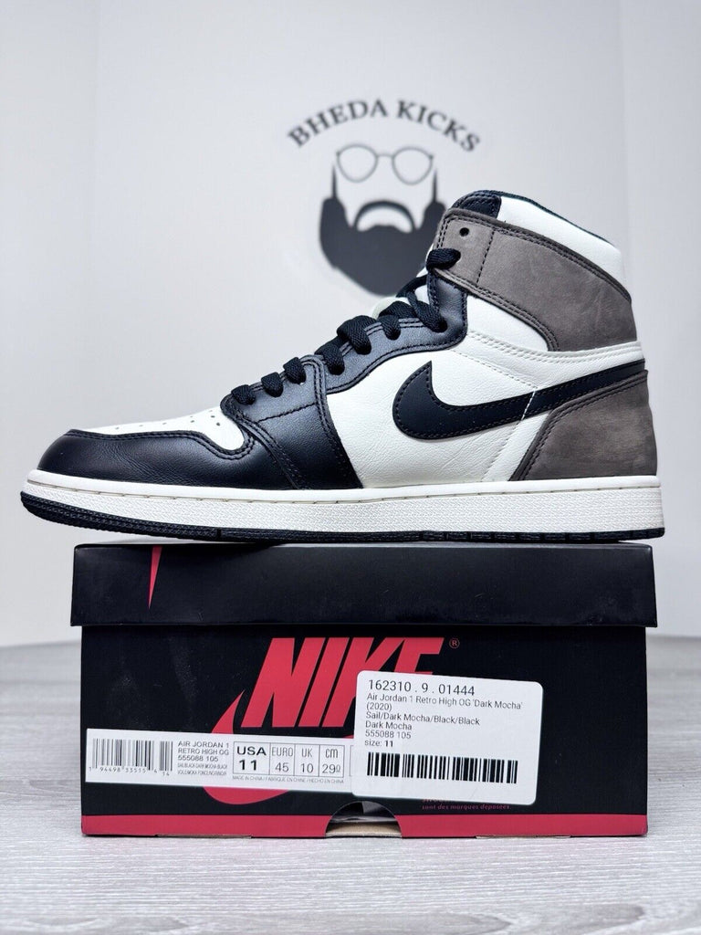 Size 11 - Jordan 1 Retro OG High Dark Mocha 555088-105 Preowned Authentic