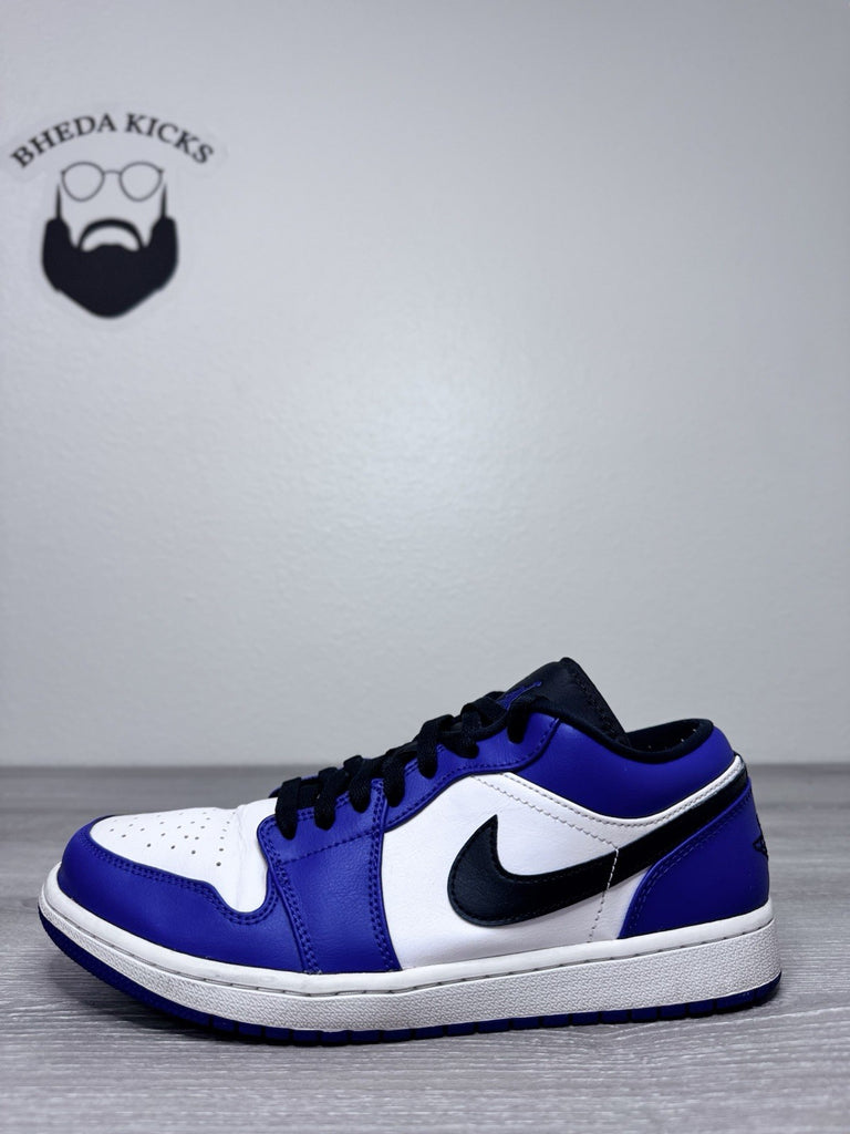 Size 9.5 - Jordan 1 Low Court Purple White 553558-500 Preowned Authentic Og