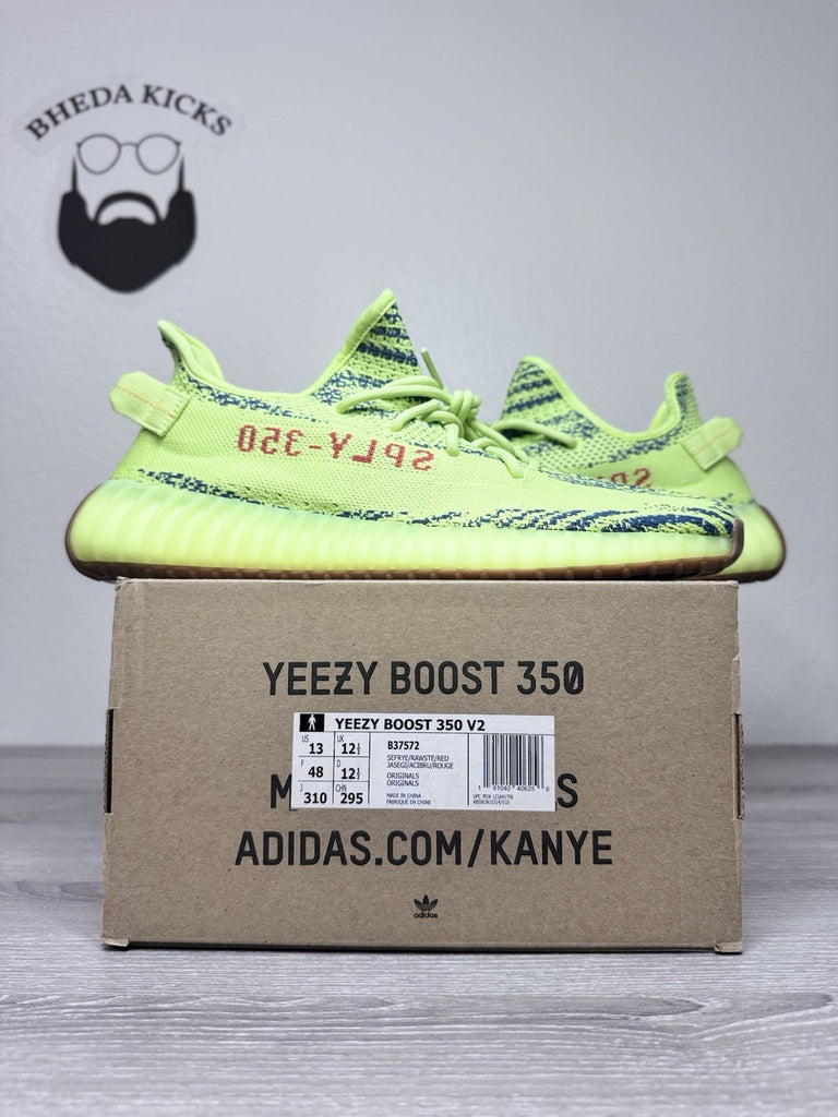 Size 13 - adidas Yeezy Boost 350 V2 Low Semi Frozen Yellow Brand NEW DS