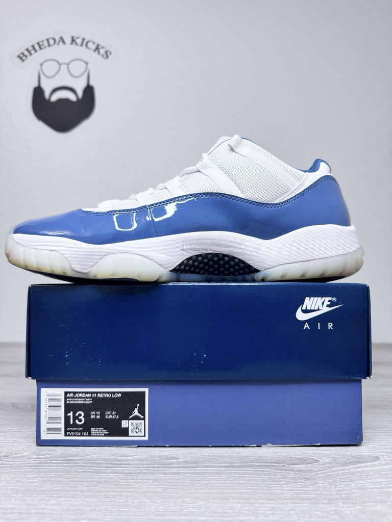 Size 13 - Nike Air Jordan 11 Retro Low White Diffused Navy Blue Men's FV5104-104