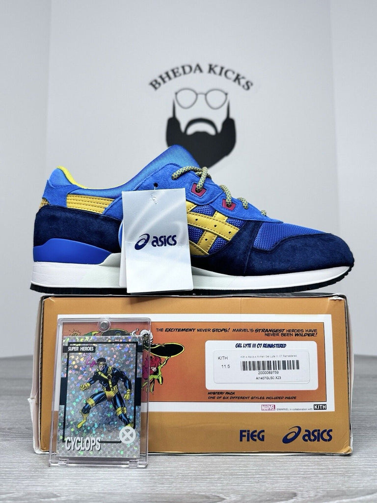 Size 11.5 - Kith X Asics Gel Lyte 3 XMEN Cyclops*Includes Card* NEW DS